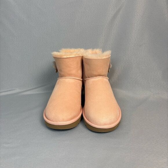 New Ugg Boots Mini 7 Pink or Tropical Peach Bailey Petal Rare Gorgeous Color! - Picture 7 of 12